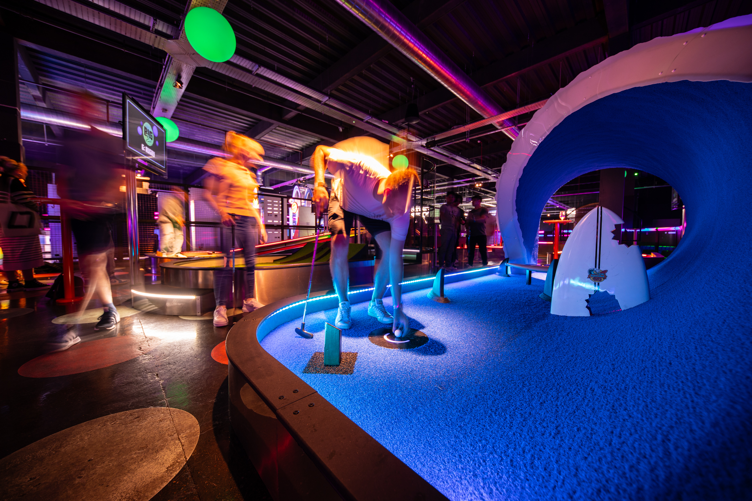 Mini golf at Level X Middlesbrough